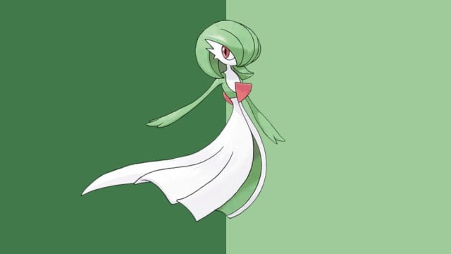 Gardevoir floating in battle pose