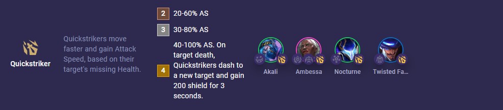 TFT Set 13 Quickstriker trait icon