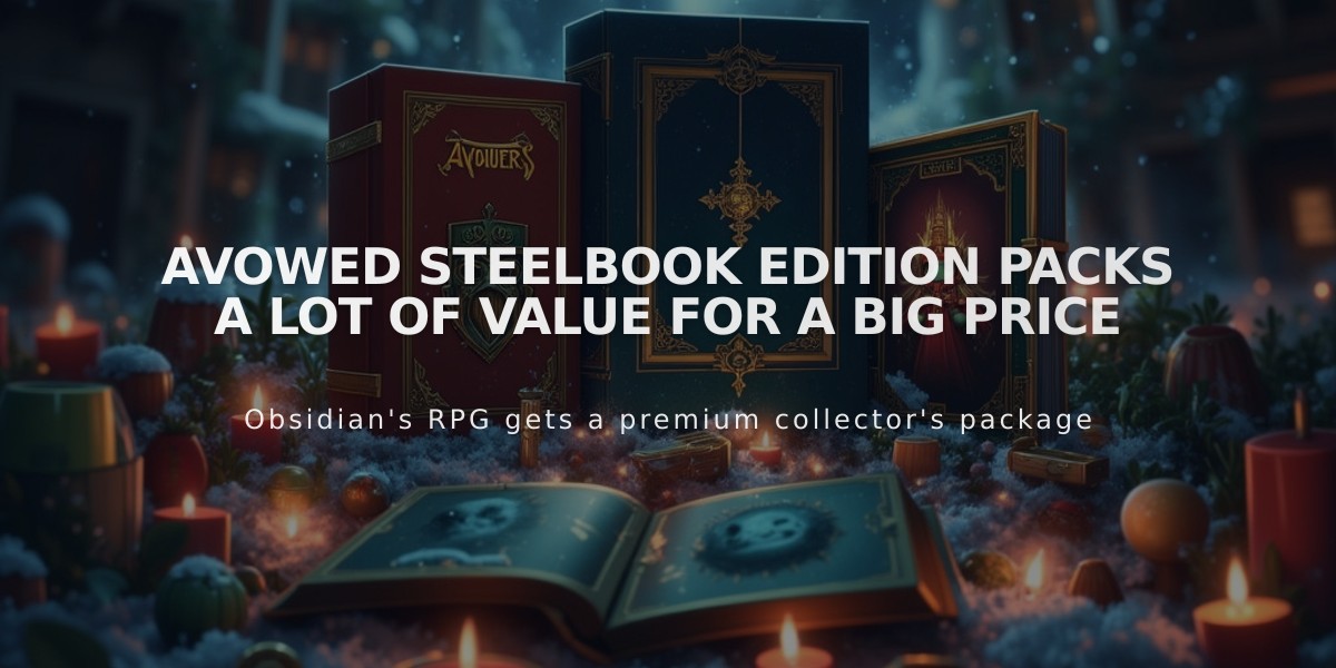 Avowed Steelbook Edition Revealed: Premium Collectors Set Comes at $94.99