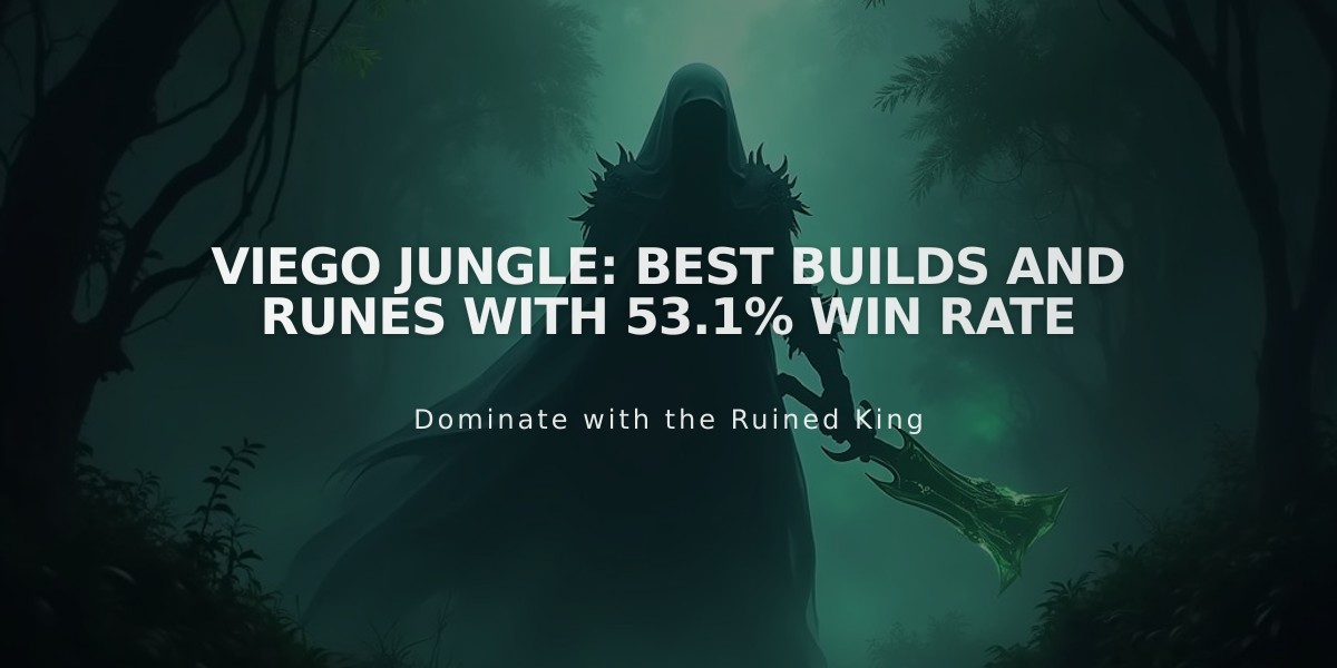 Viego Jungle: Best Builds and Runes with 53.1% Win Rate