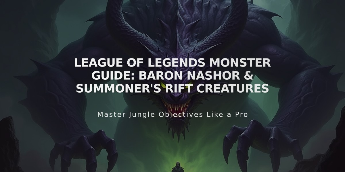 League of Legends Monster Guide: Baron Nashor & Summoner's Rift Creatures