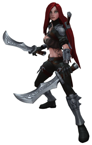 Katarina with daggers in combat pose