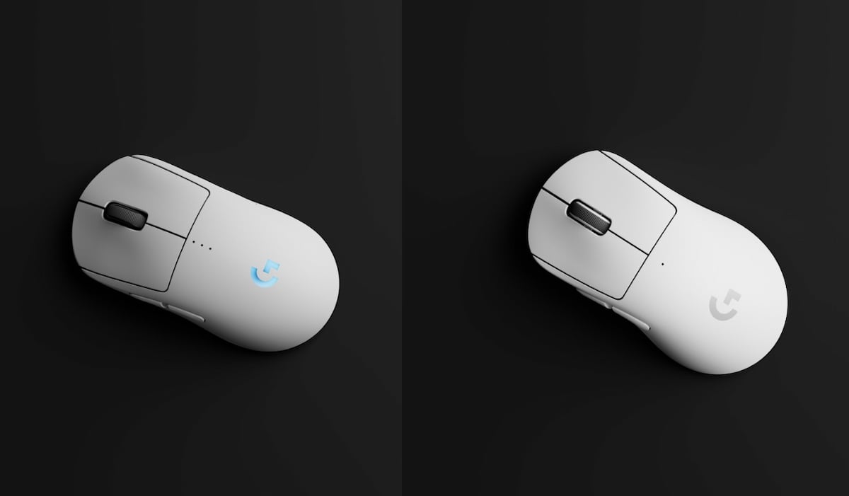 White Logitech gaming mouse