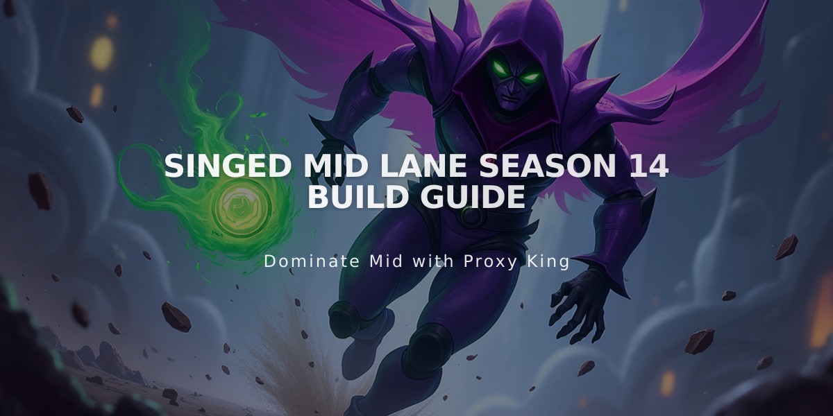 Singed Mid Lane Season 14 Build Guide