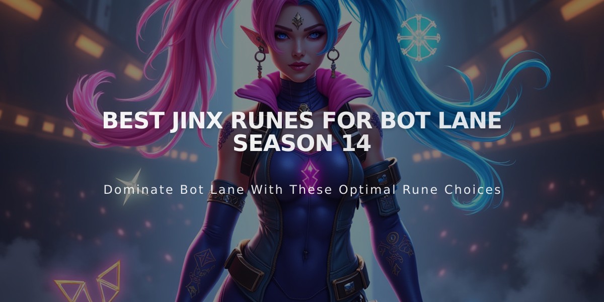 Best Jinx Runes for Bot Lane Season 14