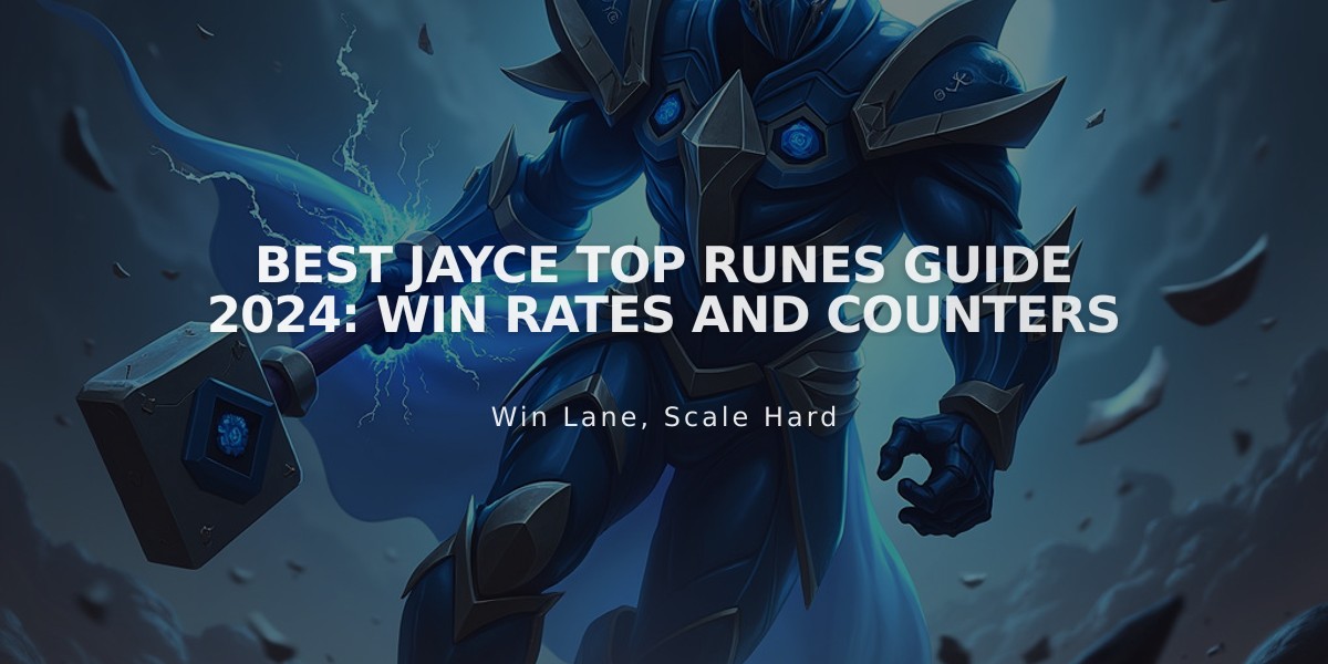 Best Jayce Top Runes Guide 2024: Win Rates and Counters