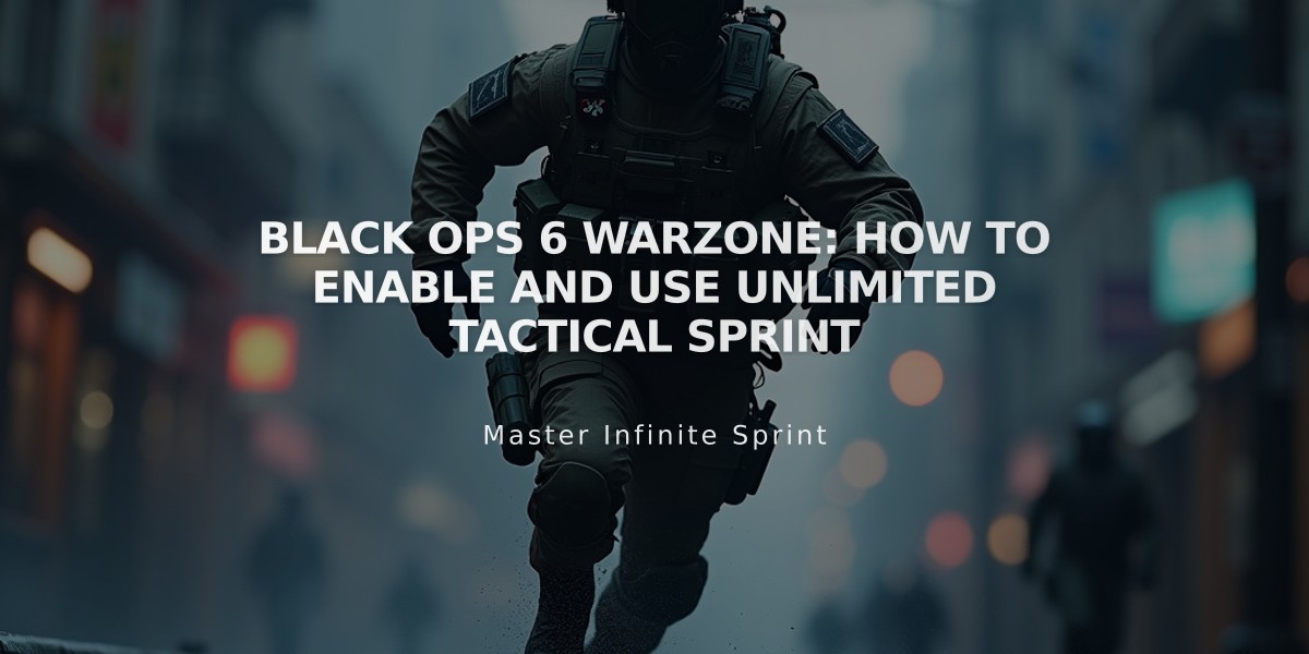 Black Ops 6 Warzone: How to Enable and Use Unlimited Tactical Sprint