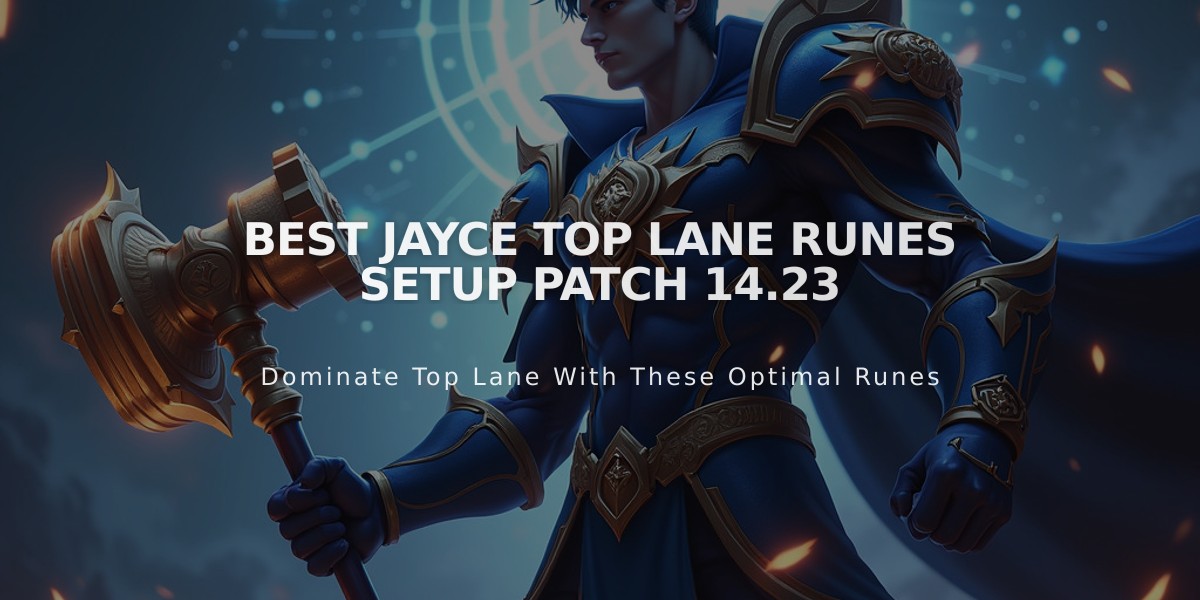 Best Jayce Top Lane Runes Setup Patch 14.23