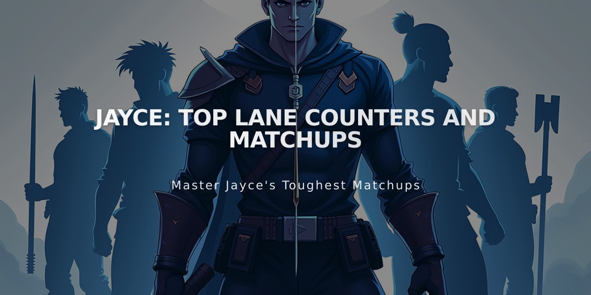 Jayce: Top Lane Counters and Matchups