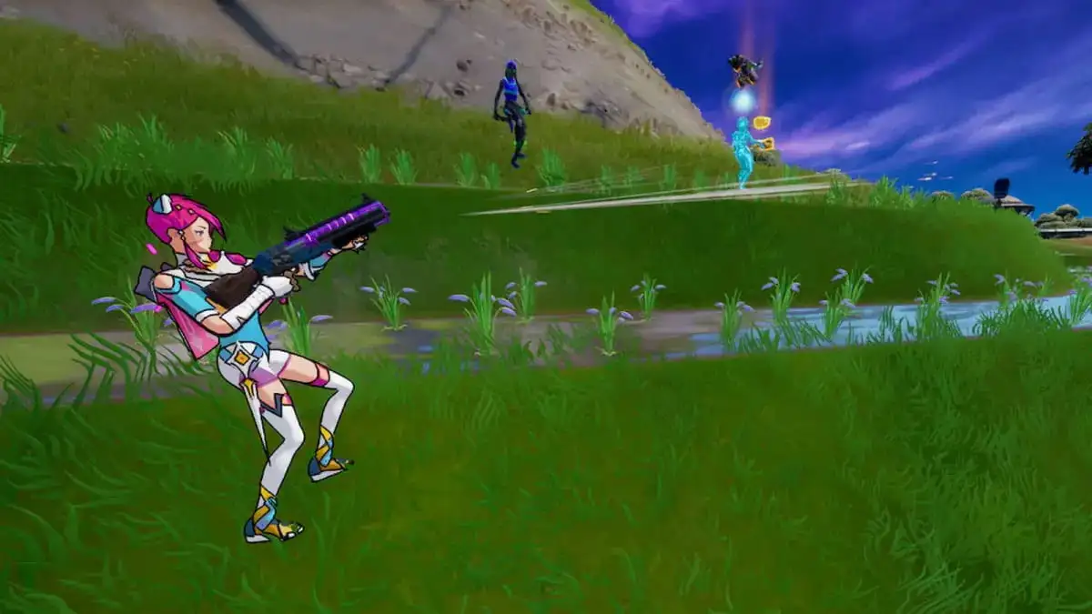 Female Fortnite character in combat stance