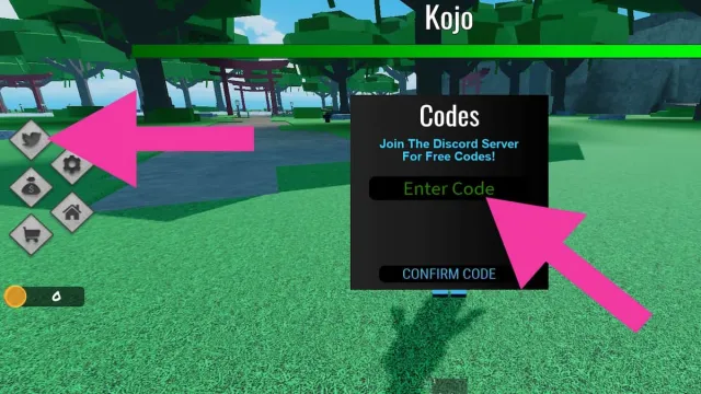 Jujutsu Tycoon game code redemption screen