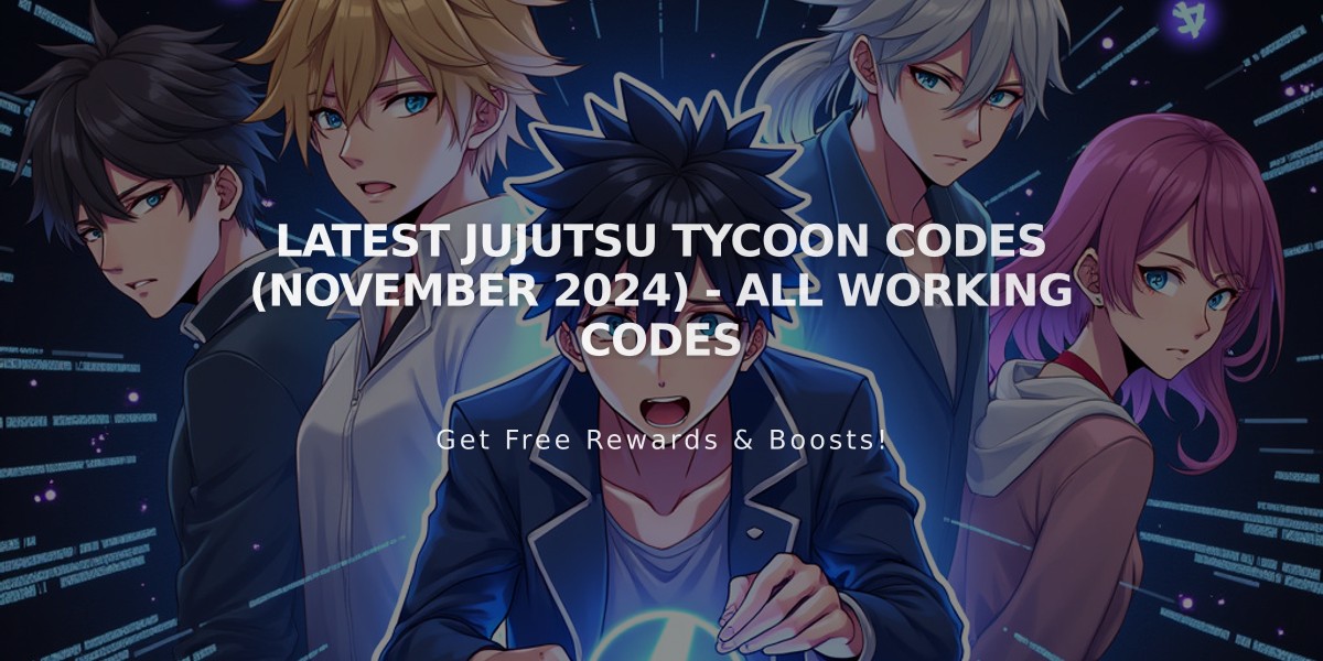 Latest Jujutsu Tycoon Codes (November 2024) - All Working Codes