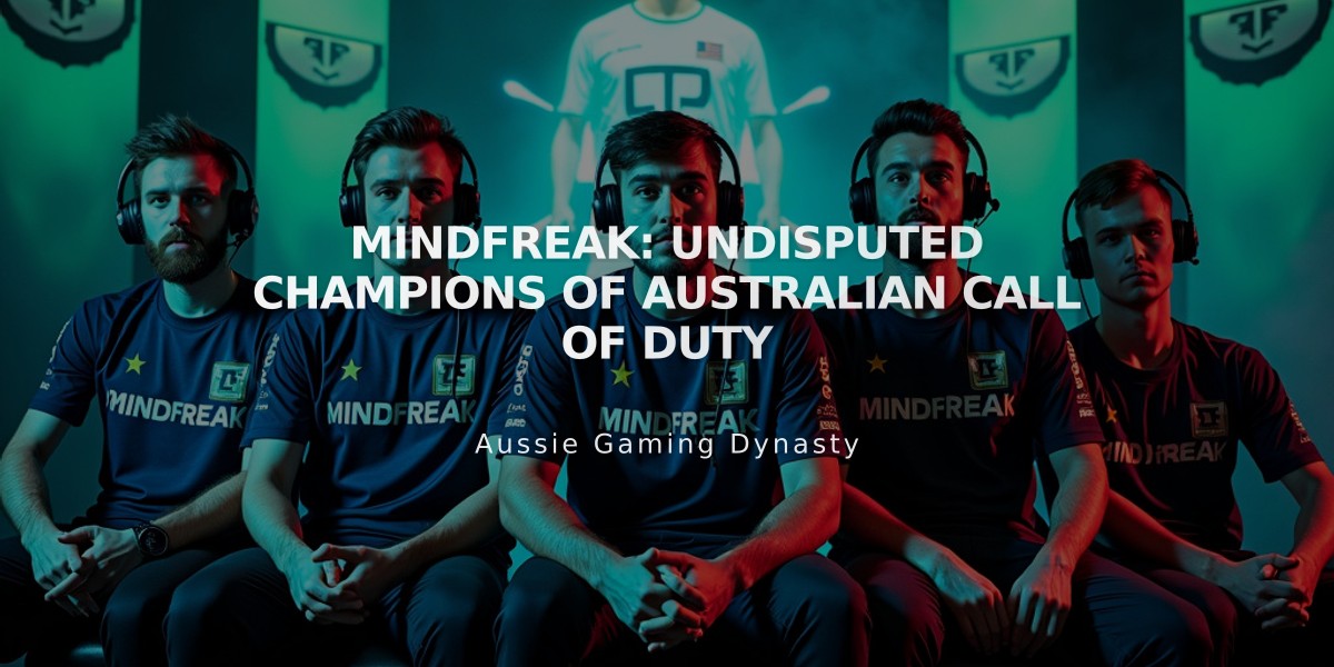 Mindfreak: Undisputed Champions of Australian Call of Duty