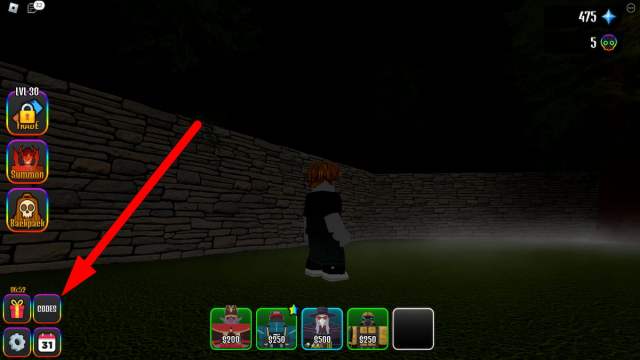 Roblox character at stone wall