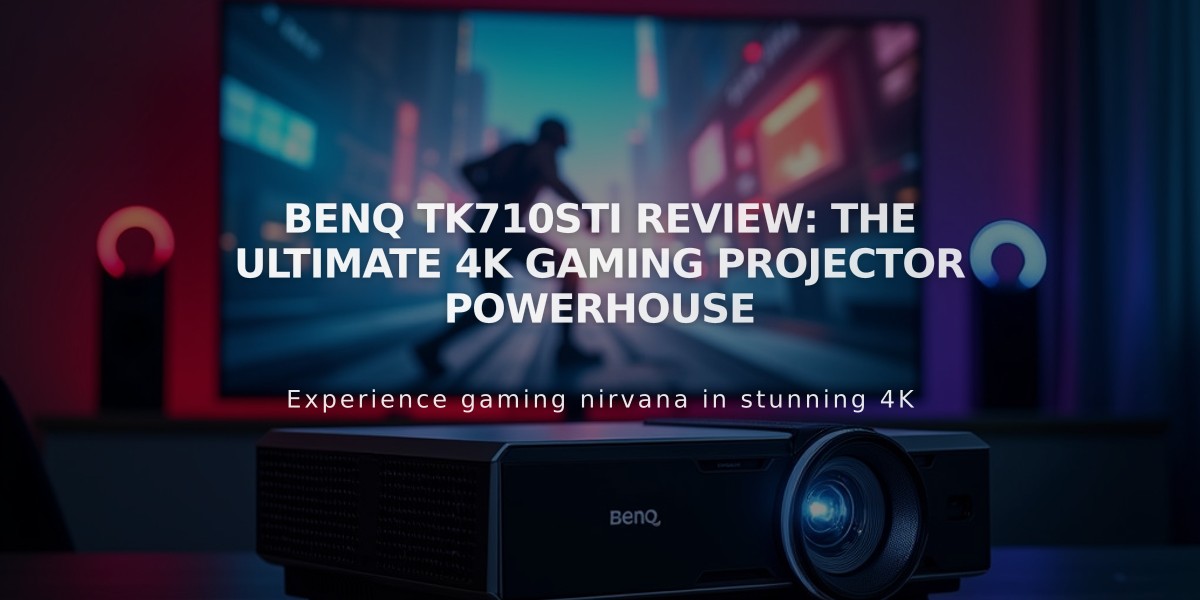 BenQ TK710STi Review: The Ultimate 4K Gaming Projector Powerhouse