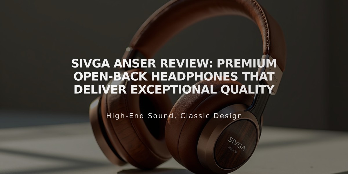 SIVGA ANSER Review: Premium Open-Back Headphones That Deliver Exceptional Quality