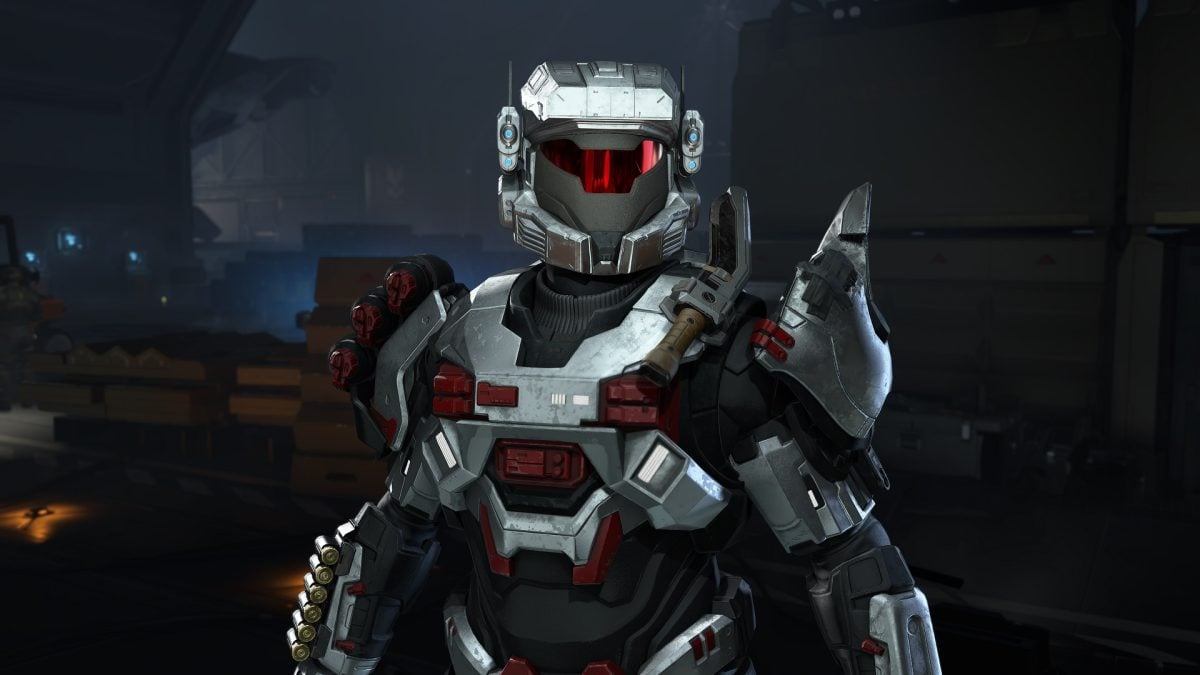 Silver Spartan Riz helmet from Halo