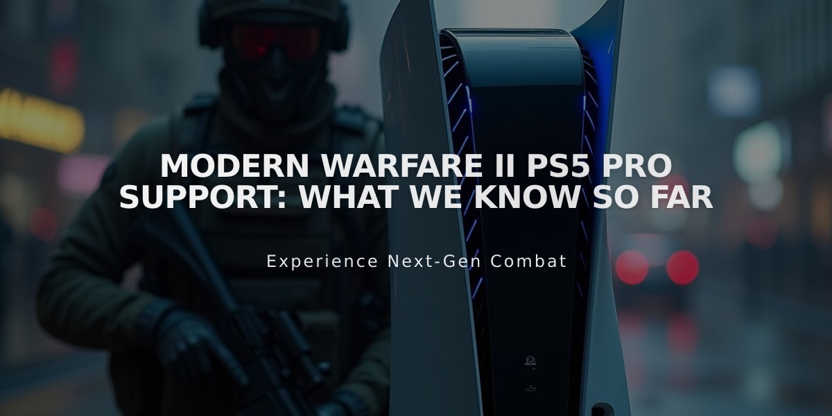 Modern Warfare II PS5 Pro Support: What We Know So Far