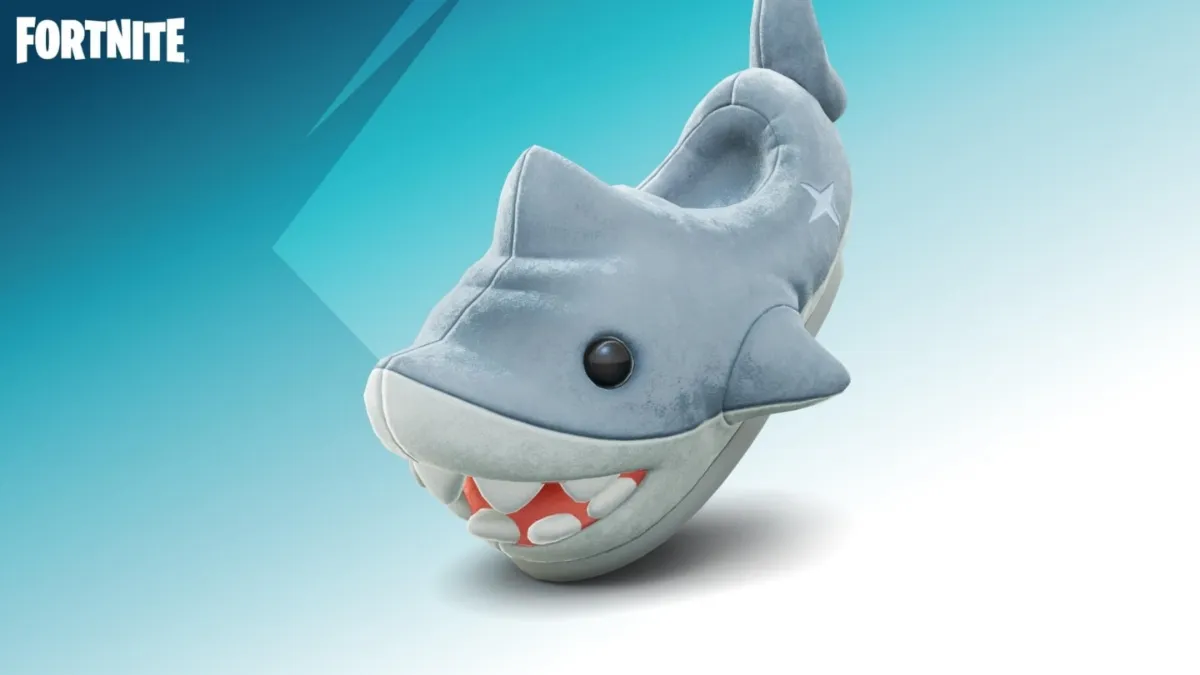 Gray fish plush from Fortnite