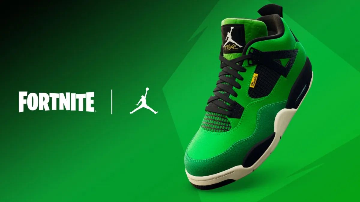 Green Air Jordan Fortnite sneaker