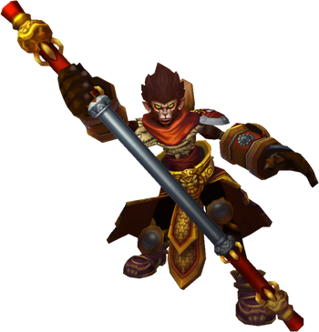 Wukong holding staff in combat pose