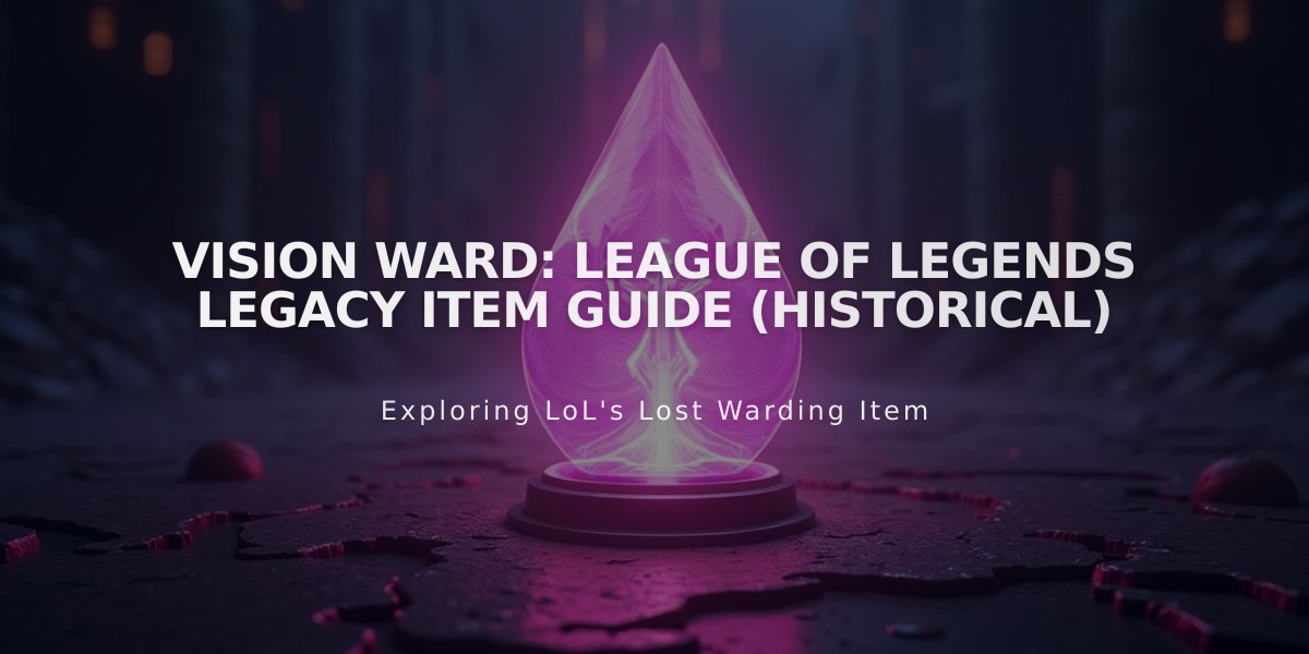 Vision Ward: League of Legends Legacy Item Guide (Historical)