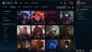 League champion select screen