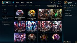 League of Legends Store interface