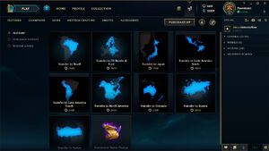 League store displaying available skins