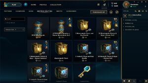 League of Legends Store interface