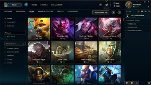 League of Legends in-game store interface