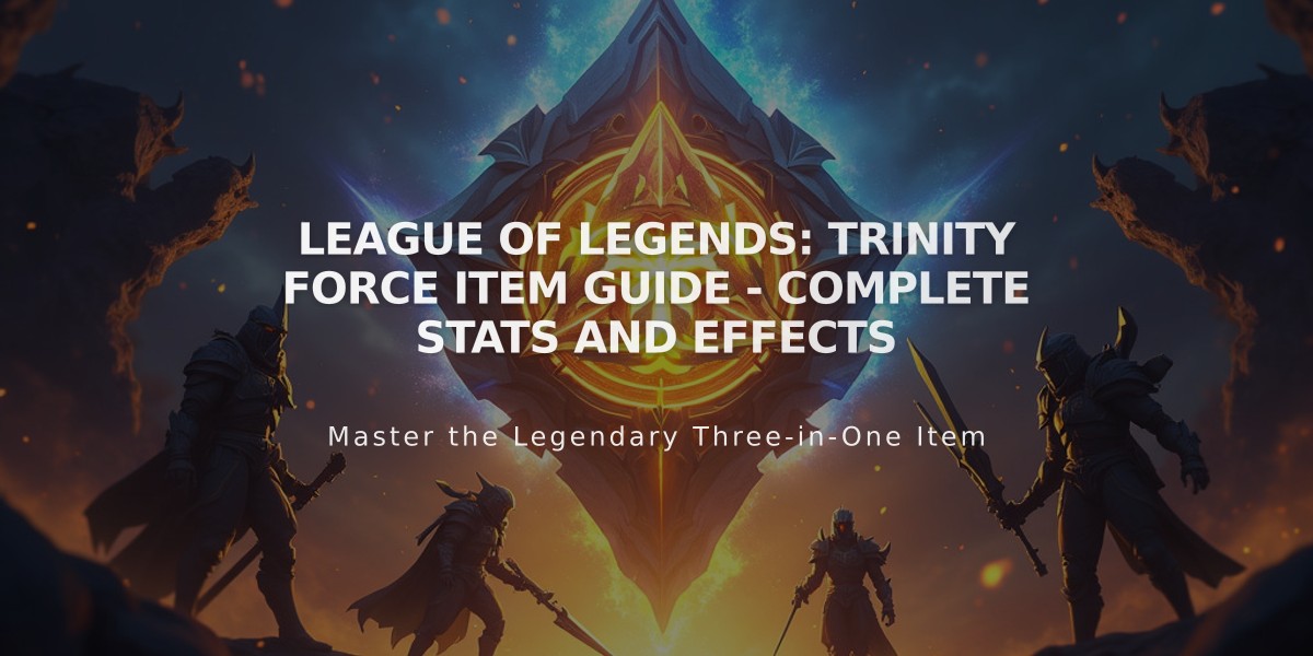 League of Legends: Trinity Force Item Guide - Complete Stats and Effects