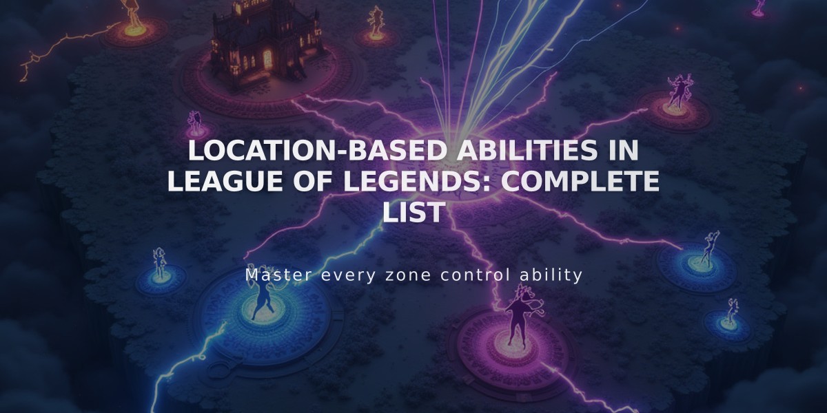 Location-based Abilities in League of Legends: Complete List