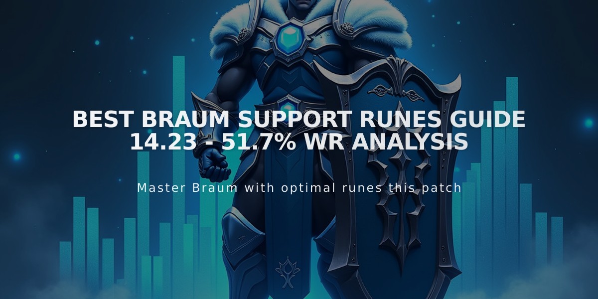 Best Braum Support Runes Guide 14.23 - 51.7% WR Analysis