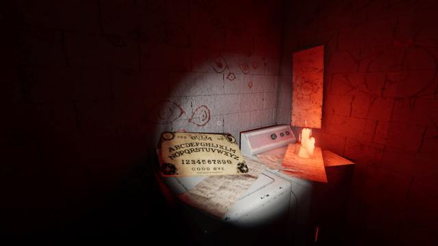 Ouija board on washer and dryer