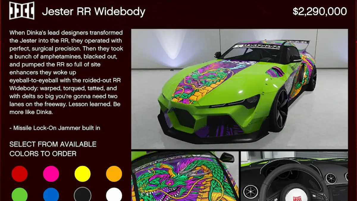 GTA Online Jester RR sports car