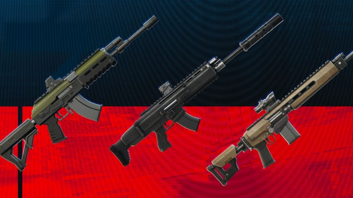 Three Fortnite ballistic weapons