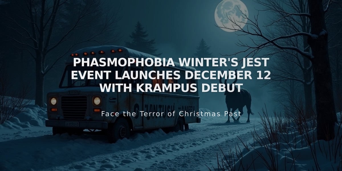 Phasmophobia Winter's Jest Event Launches December 12 with Krampus Debut