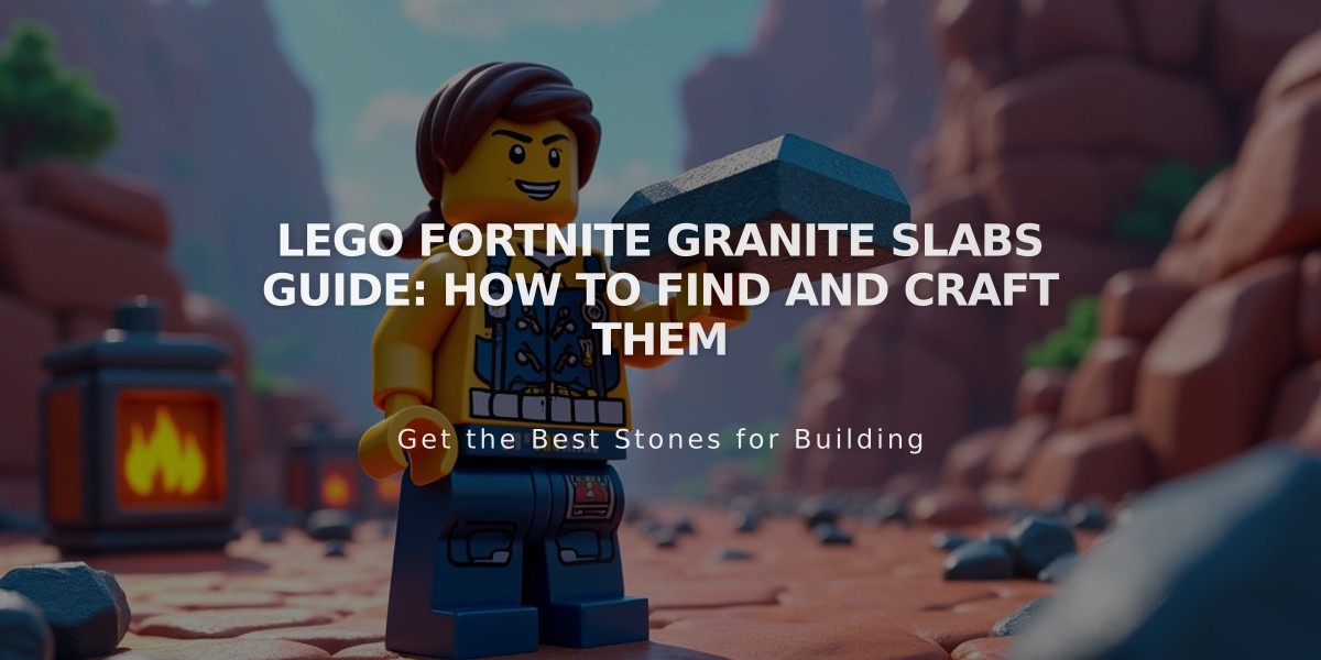 LEGO Fortnite Granite Slabs Guide: How to Find and Craft Them