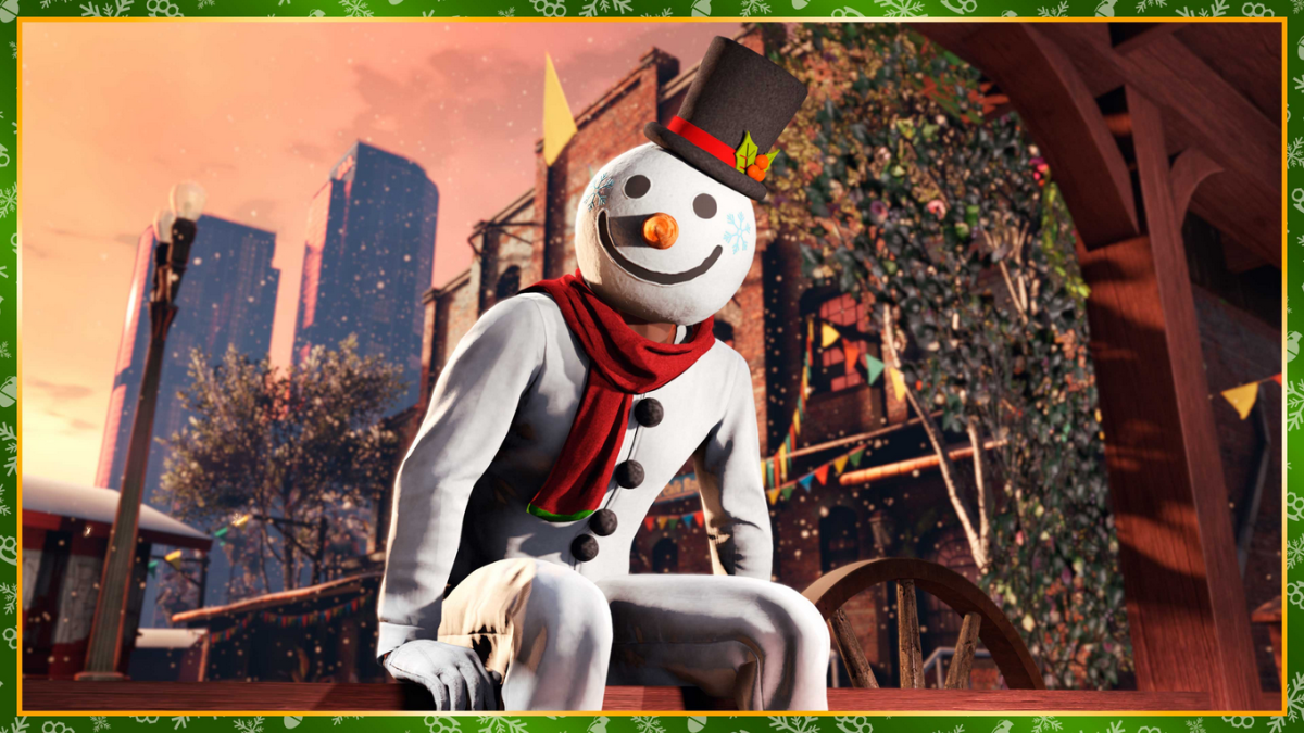 Snowman with red scarf in GTA