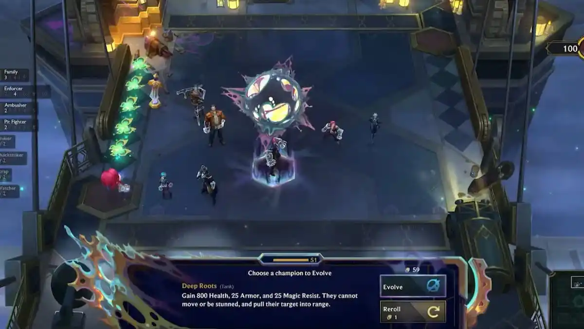 Screenshot of TFT Anomaly game interface