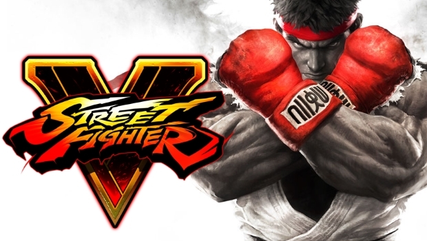 Street Fighter V logo with Ryu