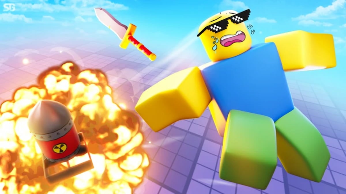 Roblox Bomb Simulator character with weapons