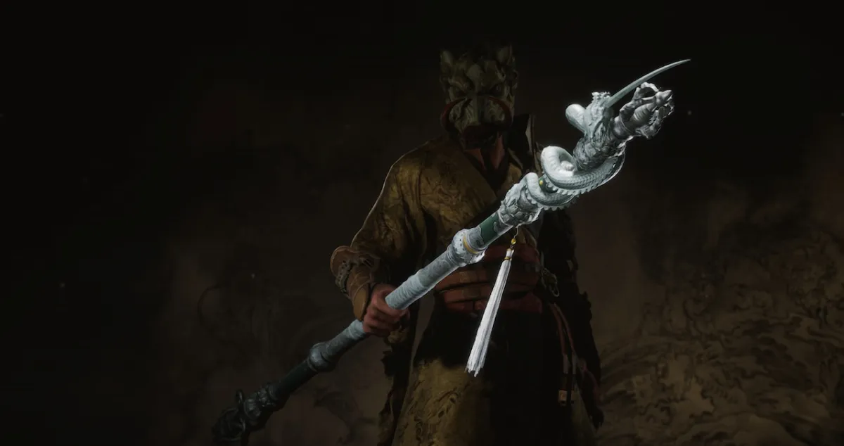 Man wielding Wukong's staff