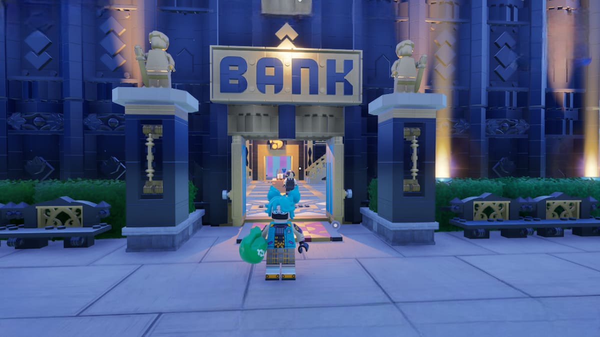 Nighttime bank in Fortnite Brick Life