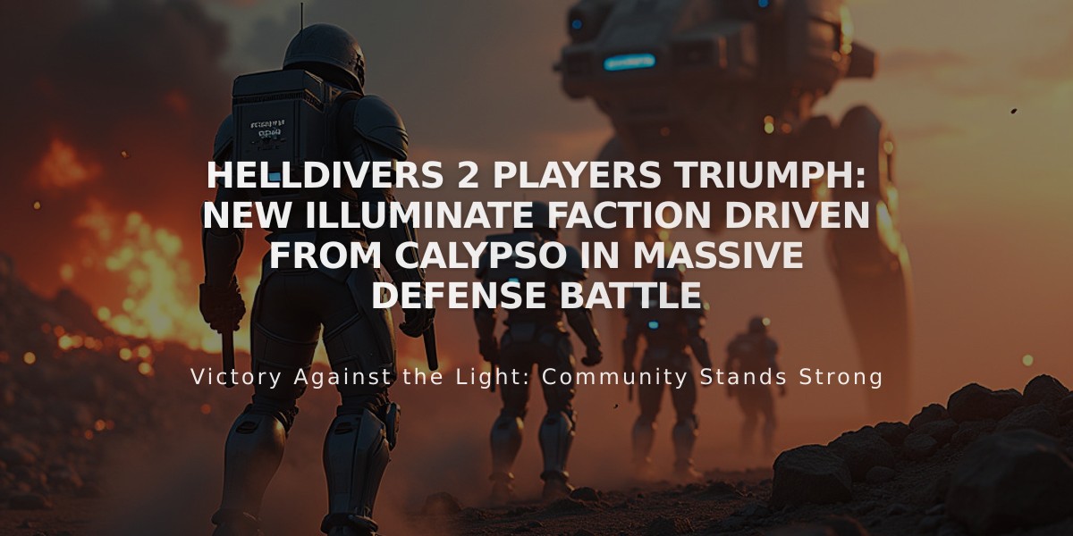 Helldivers 2 Players Triumph: New Illuminate Faction Driven from Calypso in Massive Defense Battle