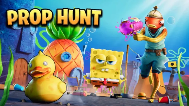 SpongeBob characters in Prop Hunt mode