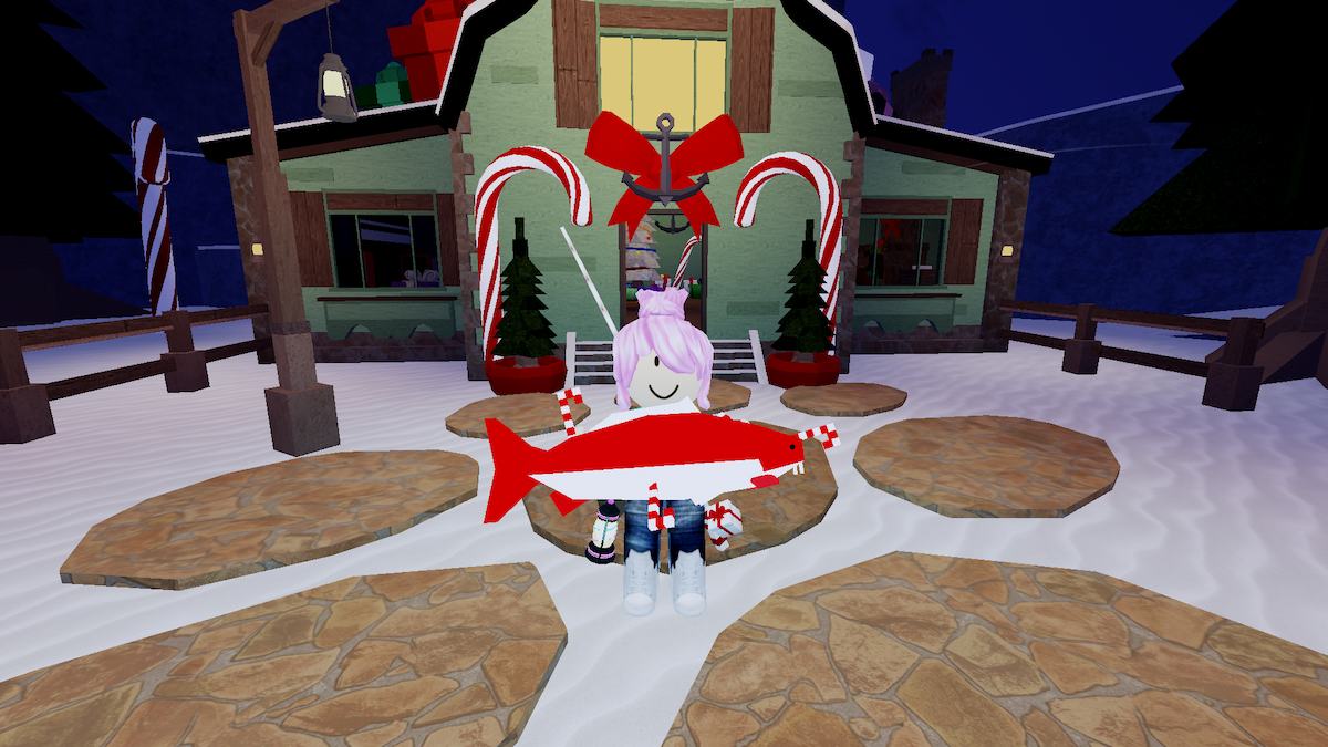 Candy Cane Carp in Roblox