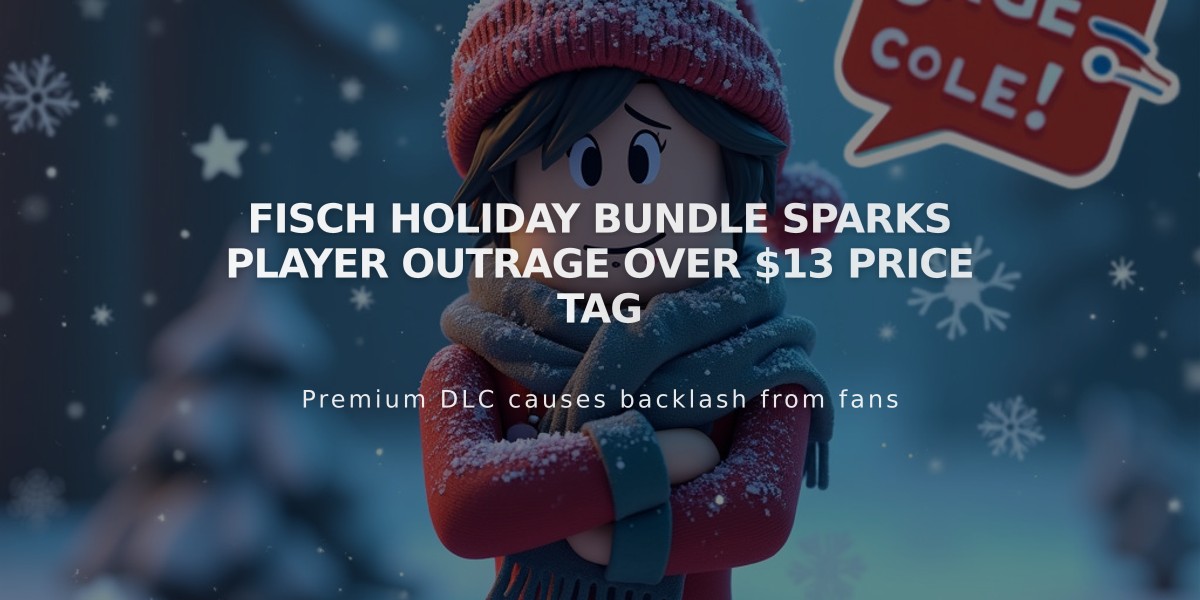 Fisch Holiday Bundle Sparks Player Outrage Over $13 Price Tag