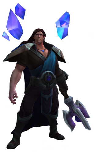 Taric, armored knight with blue crystals